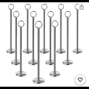 Wedding: Twelve 12-inch table number holders